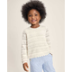 Girls Scalloped Linen-Blend Pointelle Sweater - Linen Edit