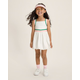 Girls Quick Dry Striped Active Bubble Dress - Club House