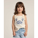 Girls Embroidered Sea Creature Ruffle Tank Top - Driftwood Bay