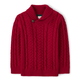 Boys Cable Knit Shawl Sweater - Holiday Traditions