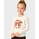 Girls Embroidered Squirrel Sweater - Happy Harvest