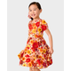 Girls Mommy And Me Floral Flannel Tiered Dress - Happy Harvest