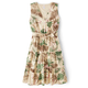 Womens Matching Family Palm Tiered Dress - Safari