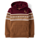 Boys Colorblock Horse Fleece Hoodie - Rustic Ranch