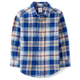 Boys Matching Family Plaid Twill Button Up Shirt