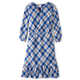 Womens Matching Family Plaid Twill Tiered Dress