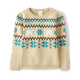 Girls Applique Polar Bear Fairisle Sweater - Nordic Adventure