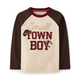 Boys Embroidered Small Town Boy Raglan Top - Rustic Ranch