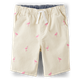 Boys Schiffli Flamingo Pull On Chino Shorts - Tropical Paradise