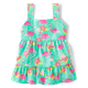 Girls Flamingo Ruffle Tank Top - Tropical Paradise