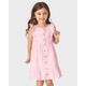 Girls Ruffle Linen-Blend Tiered Dress