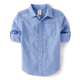 Kids Linen-Blend Button Up Shirt