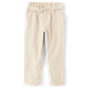 Girls Tie Linen-Blend Pull On Pants