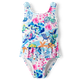 Girls Tropical Ruffle One Piece Swimsuit - Splish-Splash