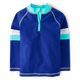 Boys Striped Zip Rashguard - Swim
