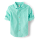 Kids Linen-Blend Button Up Shirt