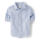 Kids Dad And Me Striped Linen-Blend Button Up Shirt