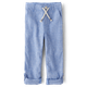 Kids Roll Cuff Linen-Blend Pull On Pants