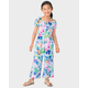 Girls Tropical Smocked Jumpsuit - Bon Voyage