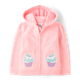 Girls Embroidered Cupcake Fleece Zip Up Hoodie - Birthday Boutique