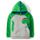 Boys Embroidered Dino Fleece Hoodie - Birthday Boutique