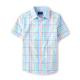 Boys Dad And Me Rainbow Gingham Poplin Button Up Shirt