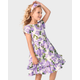 Girls Mommy And Me Lilac Poplin Tiered Dress - Lovely Lavender