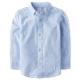 Boys Embroidered Bunny Oxford Button Up Shirt - Spring Celebrations