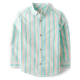 Boys Dad And Me Striped Poplin Button Up Shirt - Signs of Spring
