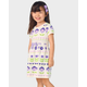Girls Intarsia Floral Fairisle Sweater Dress - Lovely Lavender