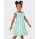 Girls Mommy And Me Pintuck Eyelet Ruffle Dress - Signs of Spring