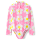 Girls Flower Rashguard One Piece Swimsuit - Splish-Splash