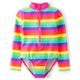 Girls Rainbow Rashguard One Piece Swimsuit - Splish-Splash