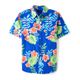 Mens Matching Family Tropical Poplin Button Up Shirt