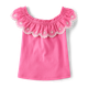 Girls Eyelet Ruffle Top - Little Essentials