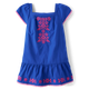 Girls Embroidered Floral Ruffle Dress - Little Essentials