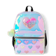 Girls Holographic Heart Backpack