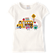 Girls Embroidered Owl School Bus Top - Classroom Cutie