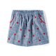 Girls Embroidered Apple Chambray Skort - Classroom Cutie