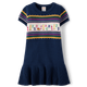 Girls Intarsia School Supplies Peplum Sweater Dress - Classroom Cutie