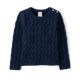 Girls Cable Knit Button Sweater - Little Essentials