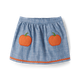 Girls Embroidered Pumpkin Chambray Skort - Autumn Adventures