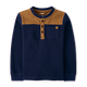 Boys Colorblock Thermal Henley Top - Little Essentials