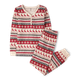 Womens Matching Family Reindeer Fairisle Cotton Henley Pajamas - Gymmies