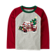 Boys Plaid Truck Raglan Top - Holiday Express