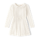 Girls Cable Knit Sweater Dress - Little Snowflake
