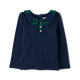Girls Plaid Collar Top - Holiday Express