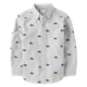Boys Schiffli Train Oxford Button Up Shirt - Little Snowflake