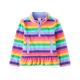 Girls Striped Microfleece Half Zip Pullover - Little Essentials