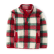 Boys Plaid Sherpa Half Zip Pullover - Little Essentials